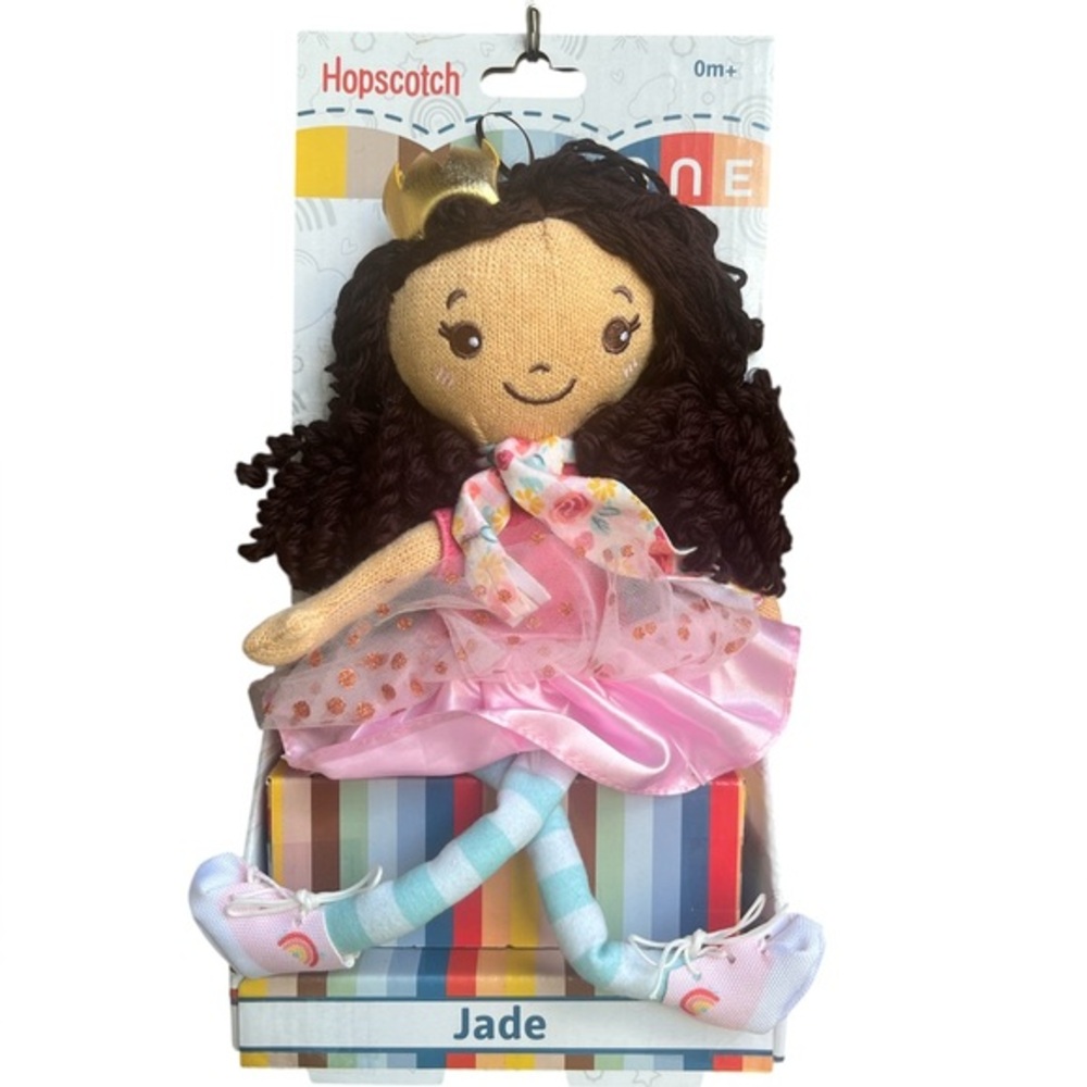 Jade Doll with Pink Dress and Crown
